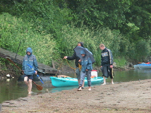 Treideln in der Magdeburger Alten Elbe